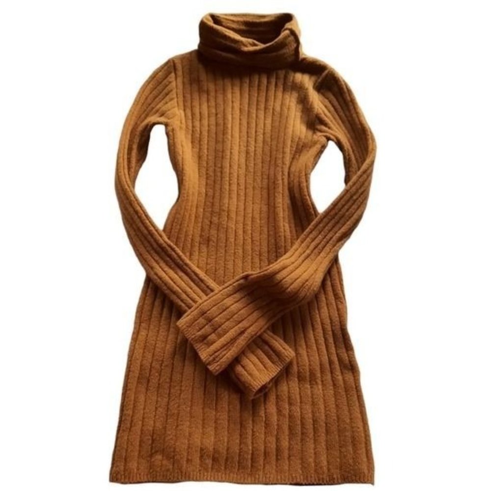Free People Turtle Neck Ribbed Long Sleeve Sweater - Picture 4 of 13